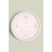 Modern Duvar Saati - 35cm - Önü Camlı Beyaz Kasa - Sessiz Mekanizma-jh0673 Beyaz