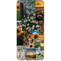 Huawei P Smart 2021 Uyumlu Ayçiçeği Deseni Desenli Silikon Kılıf