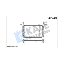 Kale 342240 Motor Su Radyatörü - Opel Antara 2006-2011 2.0 Cdti Dizel Otomatik Şanz. 20777045 - 20777046 - 4803040 - 4803041 - 4817486 - 4817548 - 92220342 - 96629055 - 96629056