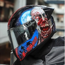 Ls2 Rapıd 2 Race Zombıe Fullface Motosiklet Kaskı Gri Camlı Siyah