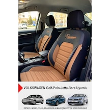 Premium Serisi Lüks Keten Oto Koltuk Kılıfı Volkswagen Bora-golf-jetta-polo Uyumlu Taba