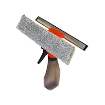 Spreyli Camsil Çekpas Deterjan Su Hazneli Silikonlu Çekçek Microfiber Araba Cam Ayna Temizleyic Turuncu