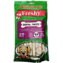 Freshy Dental Twists Sütlü Burgu Köpek Çiğneme Kemiği 20'li 120 G