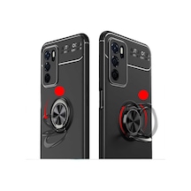 Oppo A16 Kilif Lens Yüzüklü Miknatisli Soft Premium Silikon Kapak 474337161