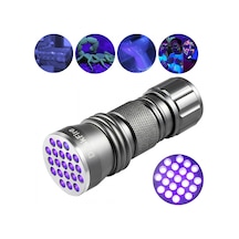 Uv Işık El Feneri 21 Led Ultraviyole Mor Işık Para Leke Kontrol