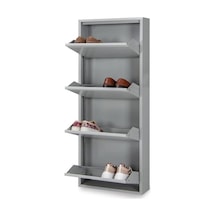 Kaser Metal 4'Lü Gri Ayakkabılık Gri