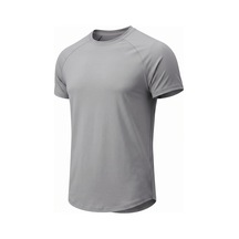 Genius Store Erkek Spor Tişört Fitness Antrenman Tişörtü Oval Kesim Likralı Süprem Reglan Kol Oval-t22 Gri