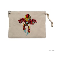 Zepplin Giyim Iron Man Cartoon Clutch Astarlı Cüzdan / El Çantası