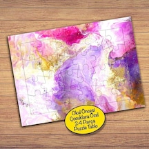 Colorful Effect-pembe Renk Çocuklara Özel Puzzle Yapboz Tablo-3130