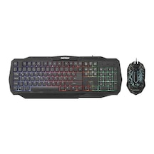 Everest KMX-86 USB Gökkuşağı Zemin Kablolu Q Klavye Mouse Set