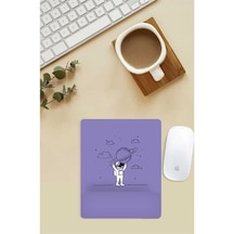 Uzayda Astronot Desenli Bilek Destekli Mouse Pad Mousepad