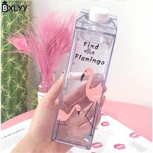1 Adet 500ml Mika Süt Bardağı Su Kahve Içecek Şişesi Cam Değildir Kahve Ve Sunum Bardağı Flamingo Çok Renkli