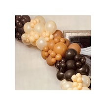 Pastel Çikolata Kahve Karamel Ve Somon Balon Zinciri 100 Adet Mix