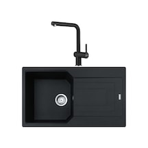 Franke Urban Ubg 611-86 Nero Granit Evye + Active Plus Doccia 2.0 Batarya Set