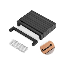 10'lu Paket Siyah Mutfak Kulpu Paslanmaz Çelik Mutfak Dolabı Kapı Kulpu 128 Mm