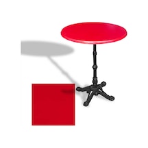 Çipa 1002 Döküm Ayak Yuvarlak Masa Çap 90cm - Werzalit, Wermodin Ve Allzalit Tabla - Kırmızı Çok Renkli