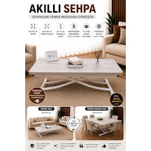 Juppo Üst Tabla Mdf Lizbon Oval Köşe Alt Beyaz İçe K