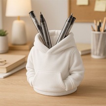 Hoodie Tasarımlı Dekoratif Kalemlik Ofis & Çalışma Masası Organizer