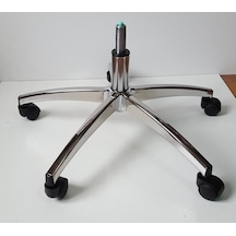 Kamusalmarket Oyuncu Koltuğu Krom Yıldız Ayak Krom Pistonlu Çap 64 Cm