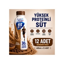Fit Yüksek Proteinli Kahveli Laktozsuz Süt 400 Ml X 12 Adet
