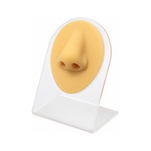 Silikon Burun Piercing Eğitim Modeli Gerçekçi Burun Piercing Pratik Modeli - Standlı