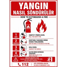 Yangın Nasıl Söndürülür 21x30cm Pvc Isg Levha