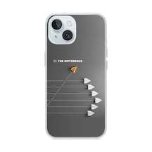 İphone 15 Uyumlu Be The Difference Baskılı Silikon Kılıf Renkli