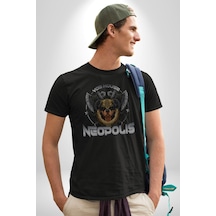Neopolis Rottweiler Viking Unisex Unisex Siyah Organik Baskılı T-shirt Penye Yüksek Kalite Siyah