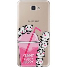 Samsung Uyumlu Galaxy J7 Prime Kilif Desenli Silikon Sunny Happy 473350798