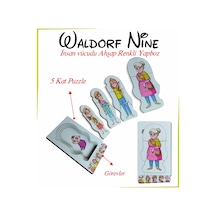 Waldorf Nine İnsan Vücudu Renkli Ahşap Yapboz Yaşam Döngüsü
