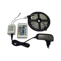 Rgb Animasyonlu Şerit Led 5 Mt Kendinden Trafolu Renk Değiştiren Kumandalı Çok Renkli Rgb Şerit Led