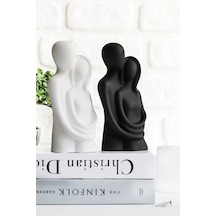 Bernami Vazo Pinterest Siyah&beyaz 2li Sarılan Çift Heykeli Dekoratif Sevgili Biblo Sarılan Çift Masa Süsü Diğer