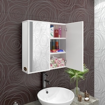 Kenzlife banyo ecza dolabı aynalı kapablanka byz 060*060*17 çamaş