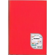 Çınar Colormaxi Spiralli Defter Pp Kapak Kareli 120 Yp A4 Kırmızı