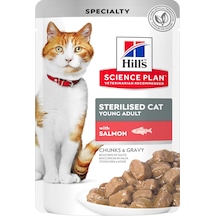 Hill's Chunks & Gravy Somonlu Pouch Kısırlaştırılmış Yetişkin Kedi Maması 85 G
