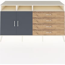 Hyperion Konsol 5 Raflı 4 Çekmeceli 2 Kapaklı 176x44x99 Aytaşı-antrasit/çam Aytası/antrasıt - Aytası