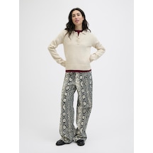Jack & Jones Kadin Wide Leg Pantolon - Gelly - 12217215 Bone White Jack & Jones Kadin Wide Leg Pantolon - Gelly - 12217215 Bone White