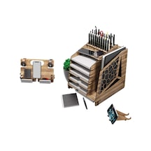Kuk Design Voronoixl Ofis Masaüstü Organizer Seti A4 Evrak Rafı Akçaağaç Çok Renkli