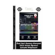 Özel Seri Oyuncu Klavyesi Tk13 Siyah Öğrenci Çalışma Bilgisayar