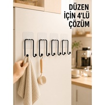 Lexroo 4 Adet Yapışkanlı Askı Çok Amaçlı Mutfak Banyo Düzenleyici Diğer