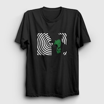 Presmono Unisex Spiral Marilyn Manson T-shirt Siyah