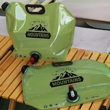 8 Litre Katlanabilir Musluklu Su Kabı - Kamp Ve Doğa - Taşıma Kul Çok Renkli