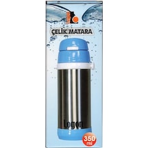 Logon Çelik Pipetli Matara Mavi 350 Ml Lgı015