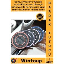 Mat Kaymaz Silikon Pvc Su Geçirmez Isıya Dayanıklı Estetik Yıkanabilir Araç İçi Bardak Tutucu Mat