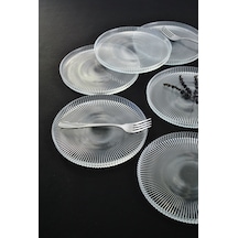 Vargas Cam Tatlı-pasta-kek Tabağı 6 Parça-16 Cm