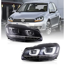 Volksvagen Golf 6 2009.2010.2011 Mk6 Mercekli Çift U Ön Far