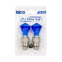 2pcs Mavi Elmas Kesim Prizma Model Sibop Işık Pilli Bisiklet - Motor - Araç Hareket Sensörlü İ18-021 Açık Bej