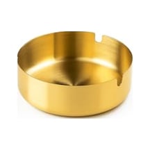 Busstier Gold Metal Küllük, Modern Silindir Tasarım Kül Tablası, Portatif Araç Küllüğü, Ev Ve Ofis İçin Şık Masaüstü Kül Tepsisi, Kolay Temizlenir Altın Rengi Koku Yapmayan Küllük