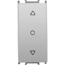 Viko Panasonic Modüler Metalik Beyaz Tek Düğmeli Jaluzi Kumanda Anahtarı 1m Kapak - Wvtr10234mw-tr