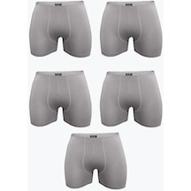 Erkek Siyah 5 Li Likralı Yumuşak Bambu Boxer 5Ant1273 001
